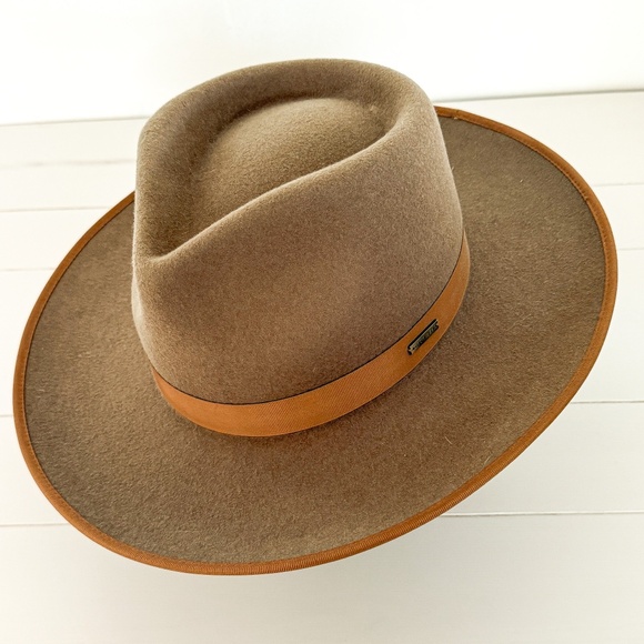 Gigi Pip Monroe Rancher Fedora Hat - Brown, Size 59 M/L - Like New ($146 Retail) - Picture 2 of 6
